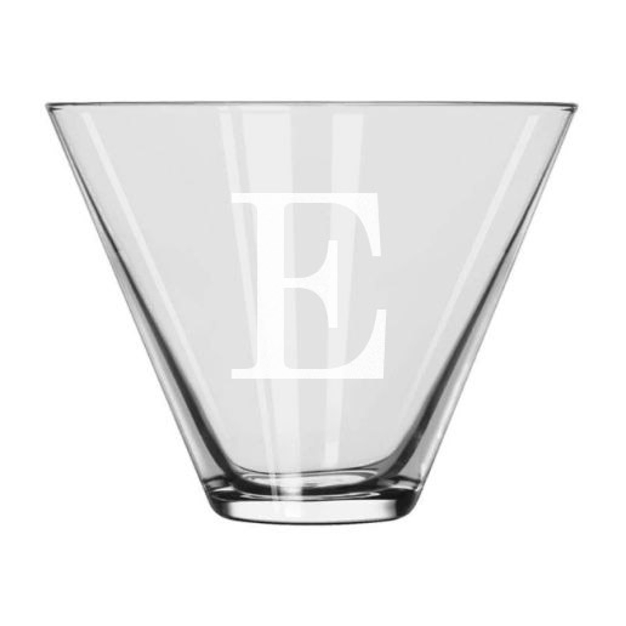 Personalized Martini Glasses Custom Engraved Set of 2- Lemon Drop