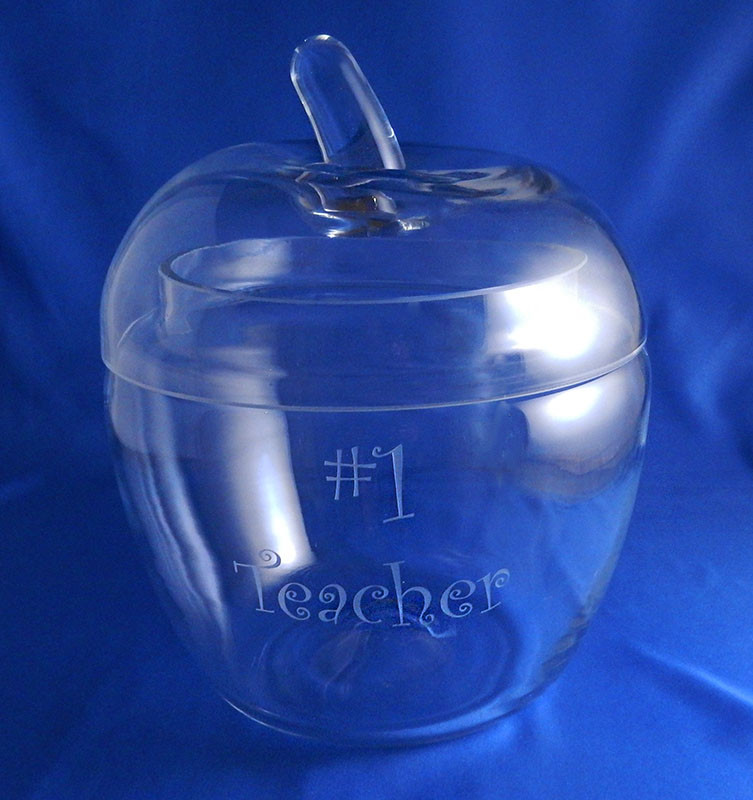 Personalized Apple Jar Great Teachers Gift The Crystal Shoppe