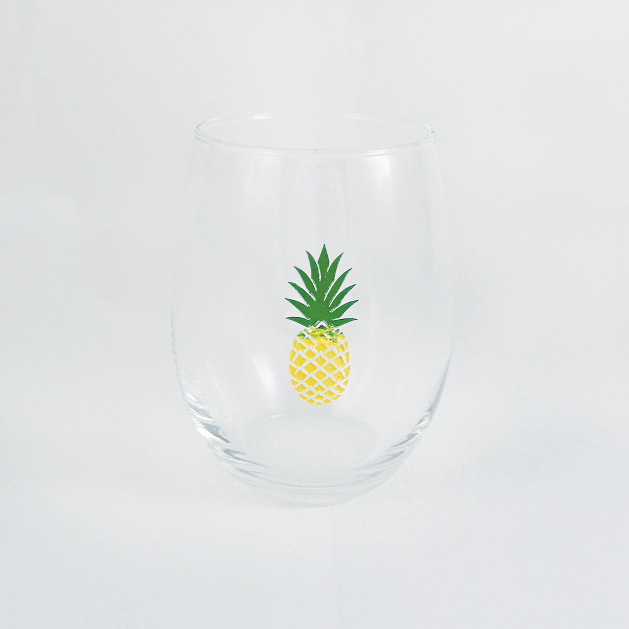 Stemless Wine Glass with Pineapple Texture