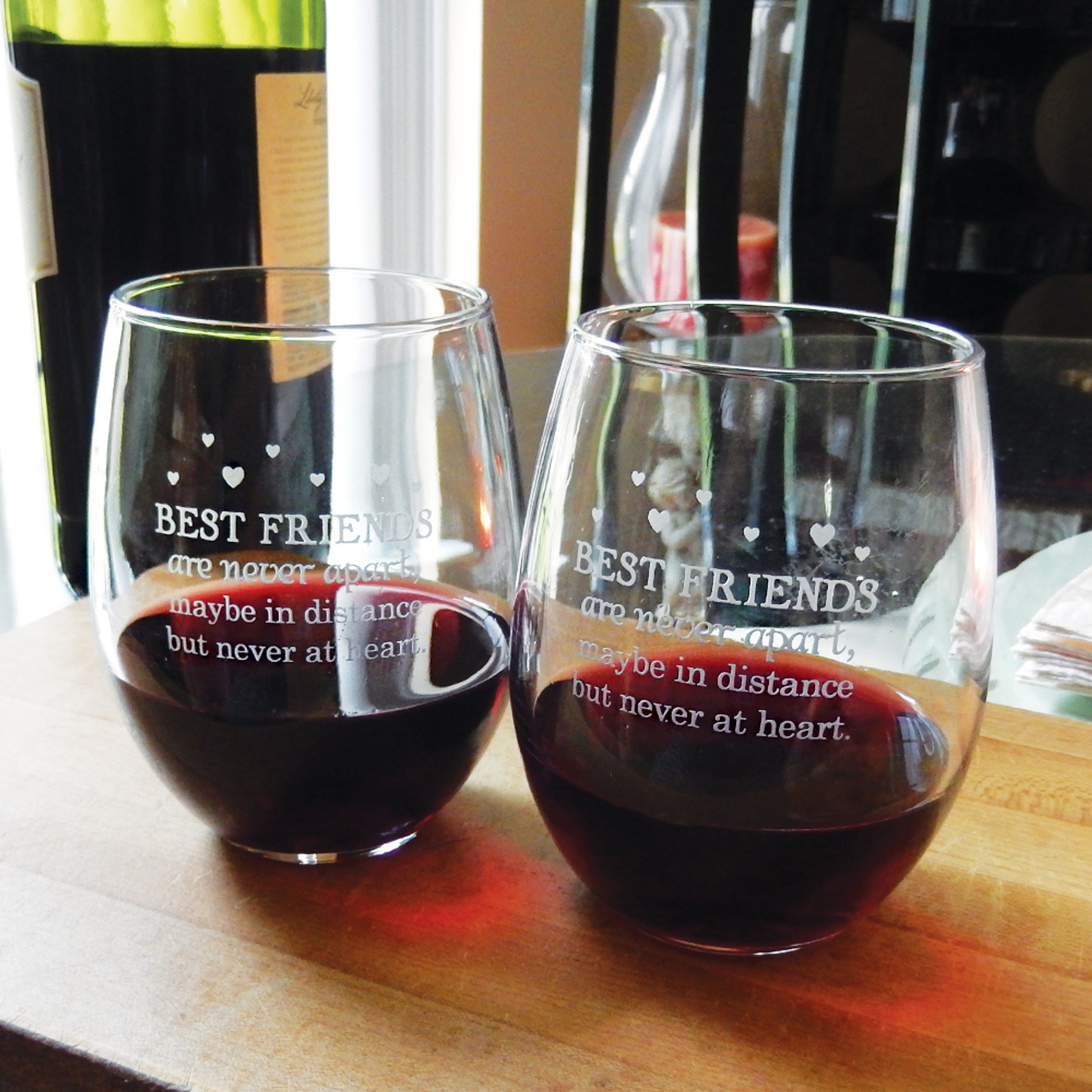 Good Friends Stemless Wine Glass Pair