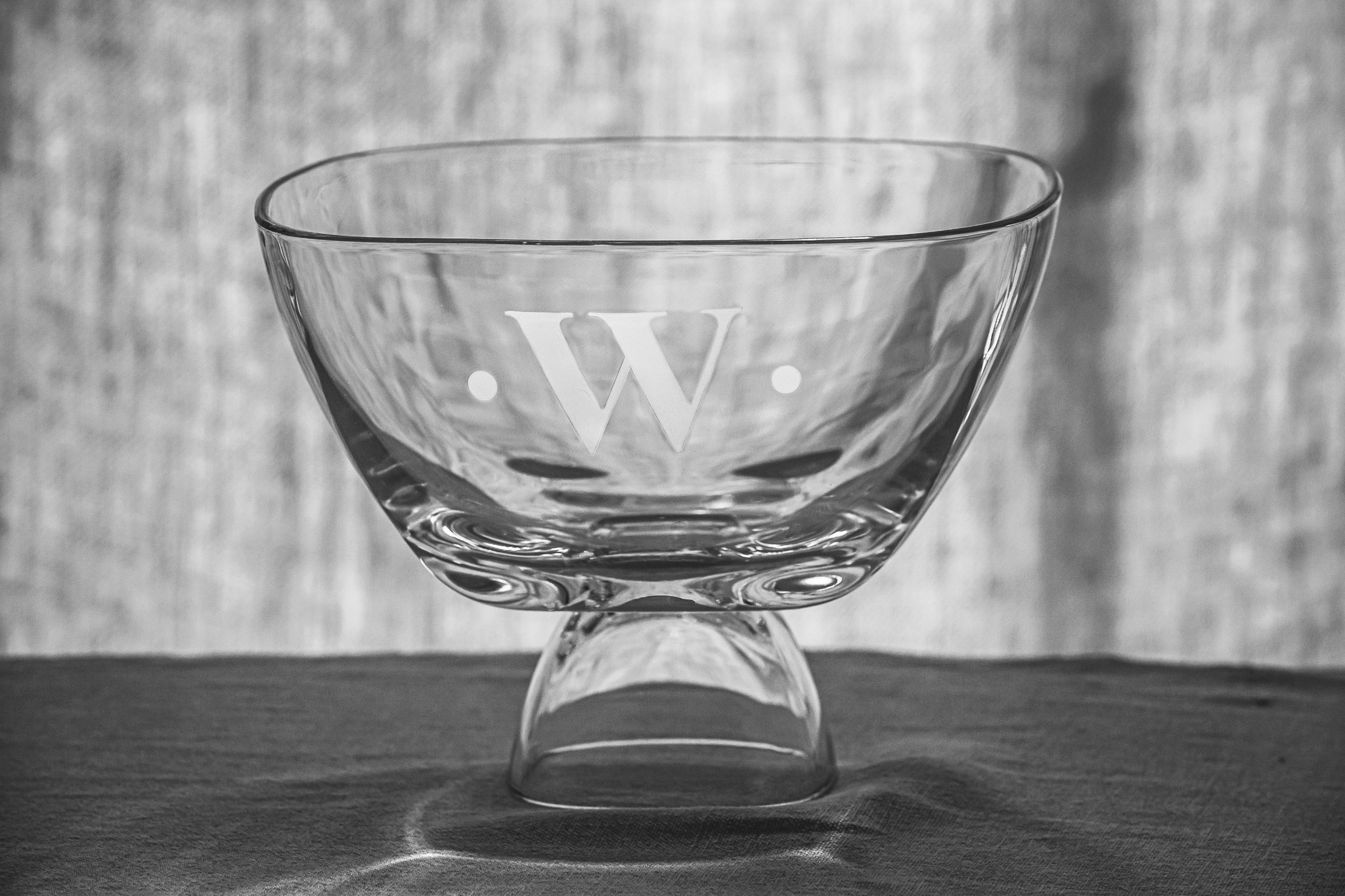 Aviva Footed Bowl, Personalized Dessert Dish, Monogrammed Trifle Bowl