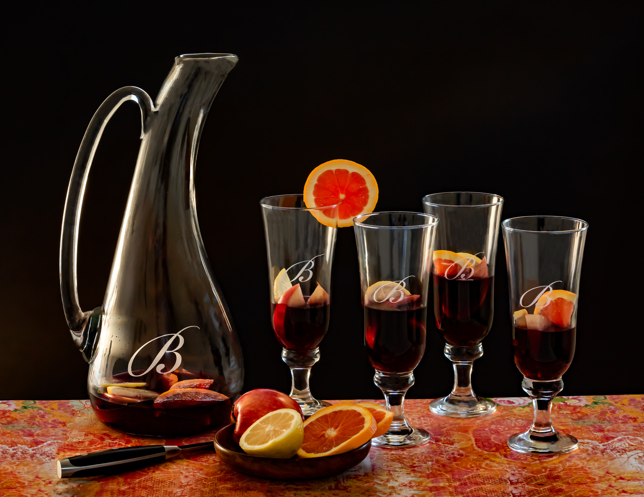 Red Wine Sangria Set with Pitcher