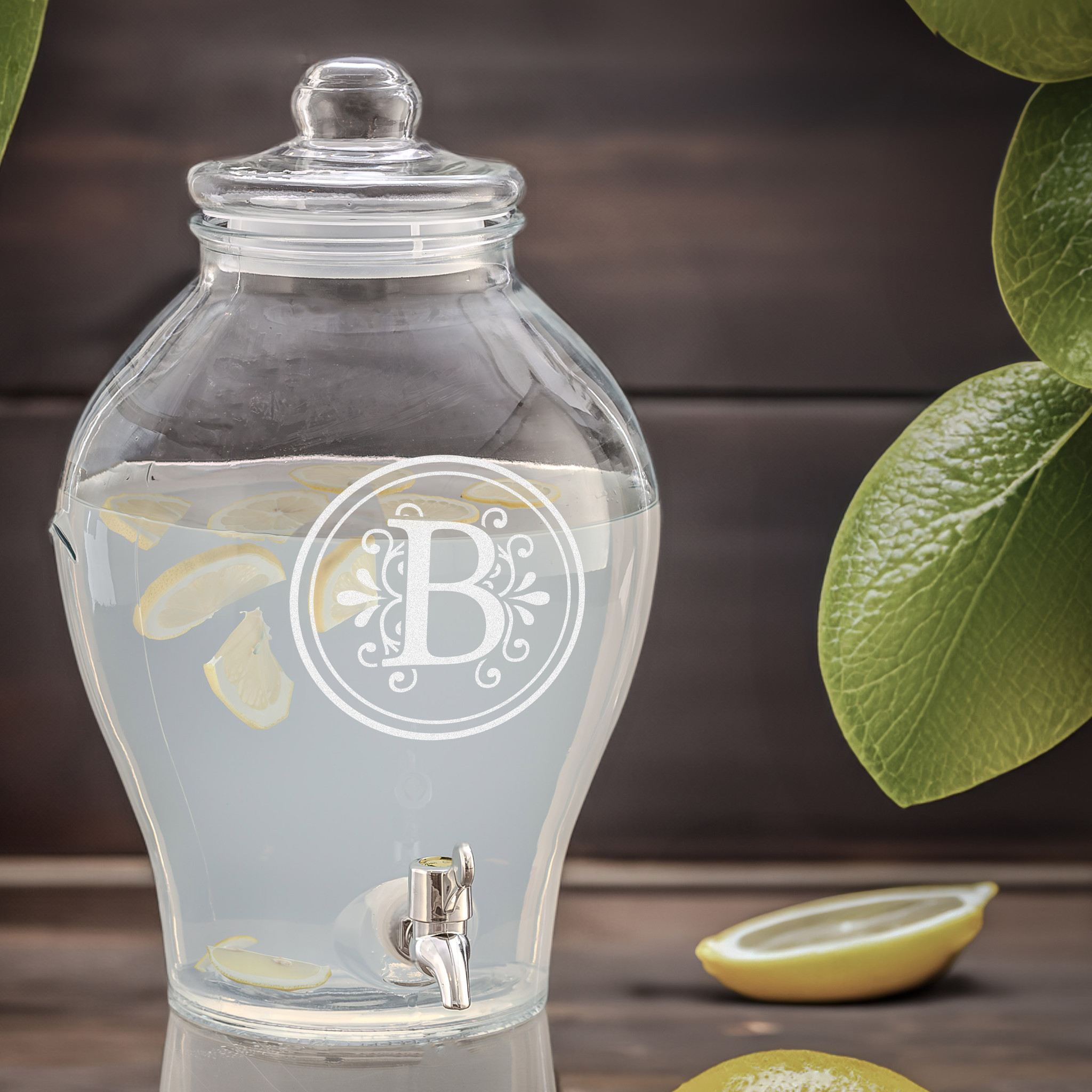 Personalized Crystal Glass Drinks Dispenser - Great Entertaining