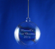 Personalized Blown Flying Saucer Ornament