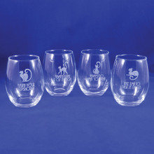 Cat Wisdom Wine Glass Set of 4