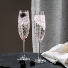 Blush Crystal Toasting Flutes, 