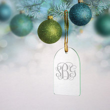 Personalized Beveled Glass Ornament, Arch Shape