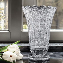 Spectacular Cut Crystal Vase, 12"