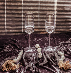 Personalized Kiev Crystal Toasting Flutes