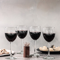 Parabola Red Wine Glasses, Set/4