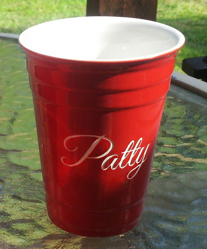 Personalized Red Ceramic Solo Cup