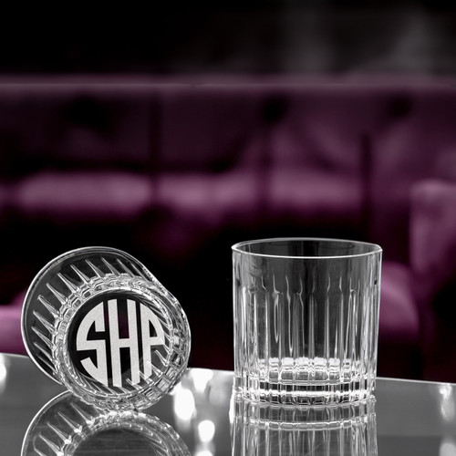 Timeless Etched Crystal Cocktail Glasses, pr