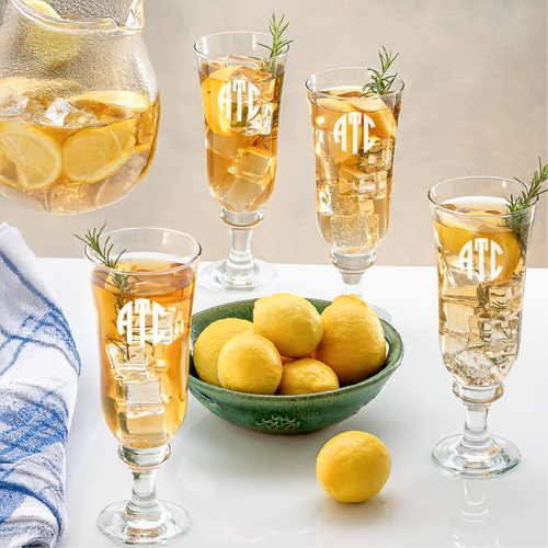 Personalized Pedestal Cocktail/Kool Aid/Water Glasses, set/4 Personalized Pedestal Cocktail/Kool Aid/Water Glasses, set/4