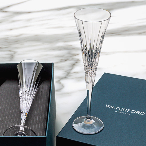 Waterford Lismore Diamond Toasting Flutes, FREE ENGRAVING! 