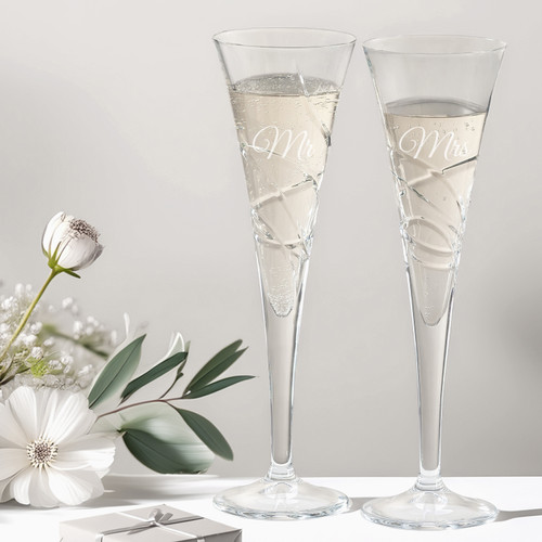 Adorn Crystal Toasting Glasses by Lenox, Personalized