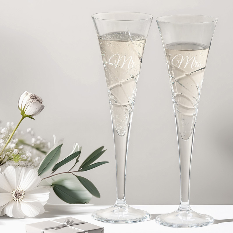 Adorn Crystal Toasting Glasses by Lenox, Personalized
