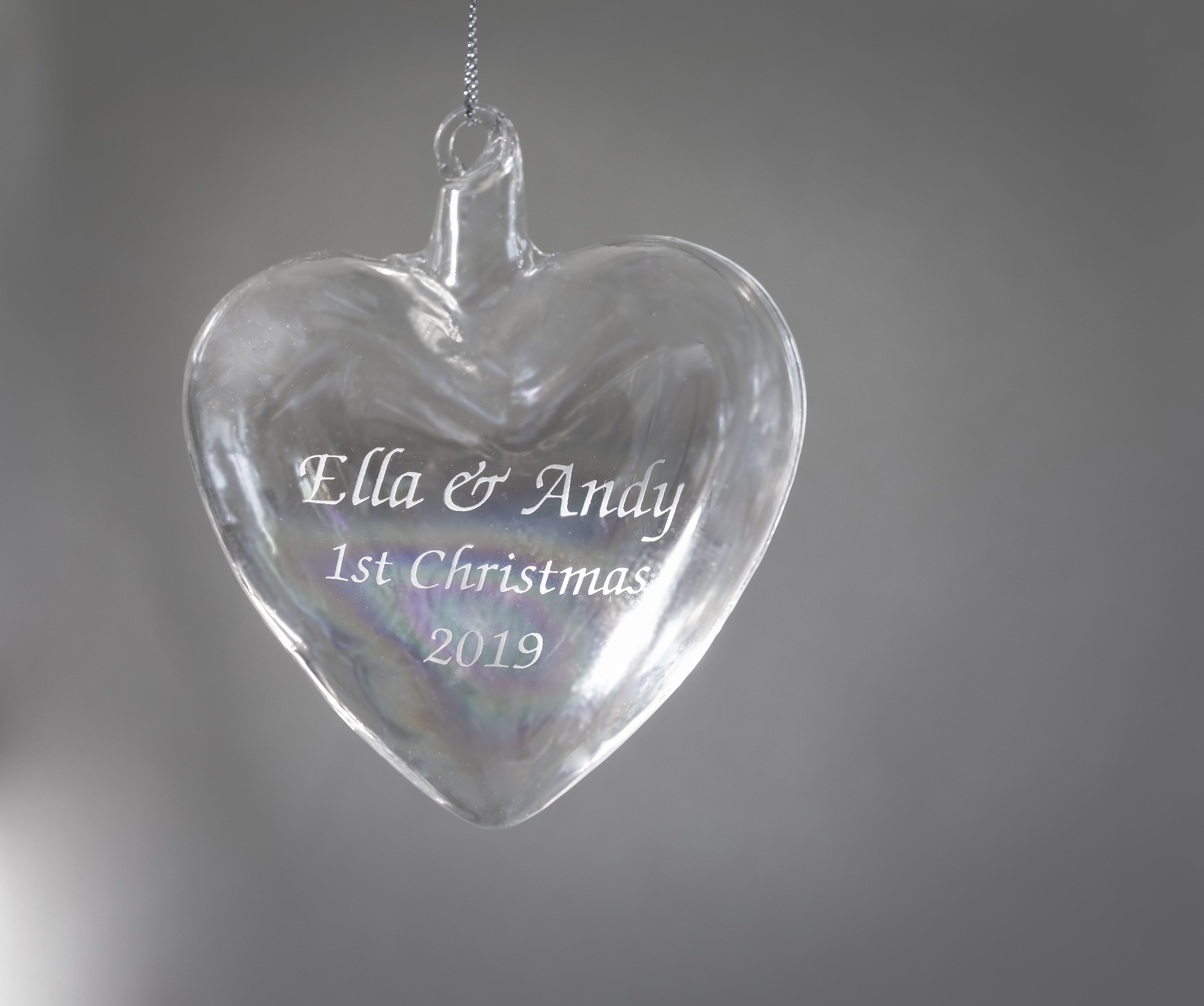 Personalized Heart Christmas Ornament - You Make My Heart Smile