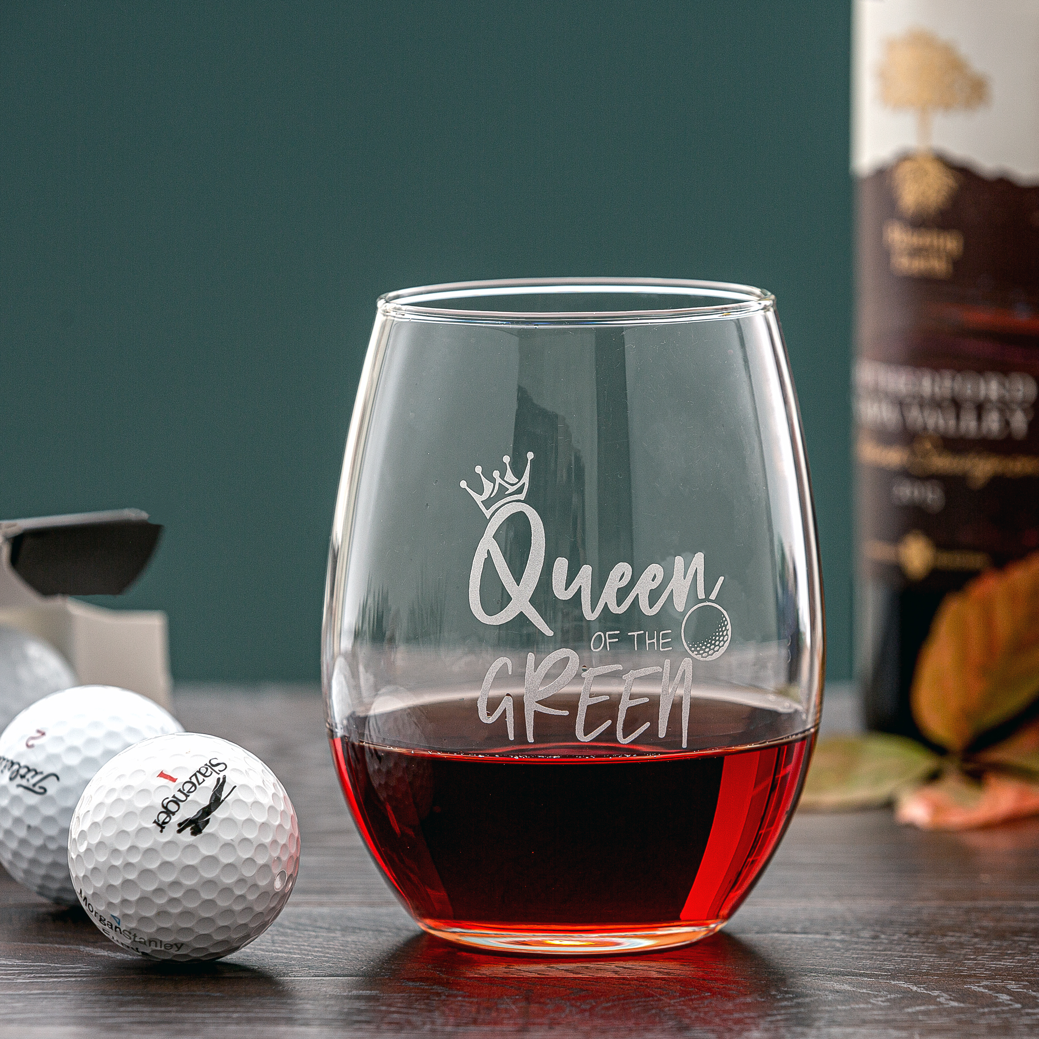 Personalized 16oz Stemless Wine Tumbler Golfing Gifts 