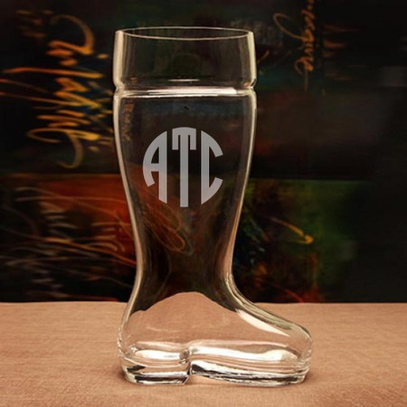 Discreet Label Boot Personalized Beer Boot- great Groomsman gift | The Crystal Shoppe.