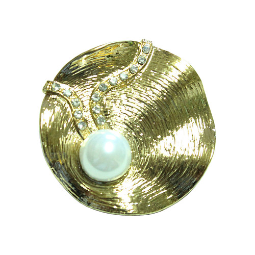 Oyster Pearl Brooch Gold