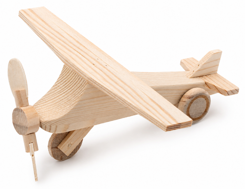Rustic Wooden Airplane Ornament