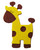 Giraffe Embellishment Made of Felt Brown and Yellow