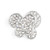 Two Hearts Embellishment- Silver Plated Grade A Rhinestones