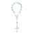 Rosary Cross Bracelet Cats Eye Blue Beads