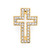 Rhinestone Cross Bracelet Gold Plated