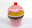 Ceramic Cupcake Trinket Box Pink