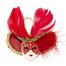 Miniature Masquerade Mask Ornament/Red