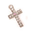 Pink Rhinestone Cross Pendant Looped Top