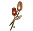 Tulip Brooch Brush Painted Pearlized Golds