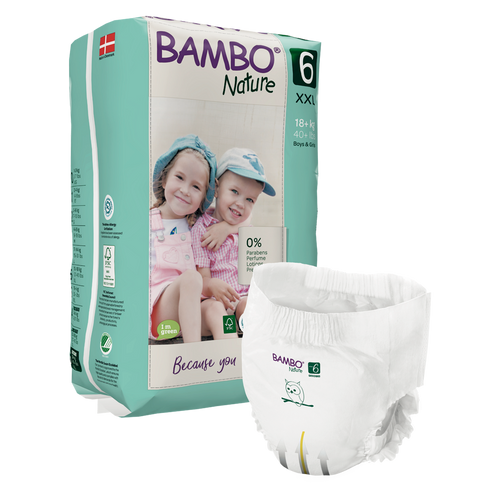 Bambo Nature Eco Pull Ups/Training Pants size 6 (18 pants) 40+ lbs / 16+ kg **BUY 5+ SAVE 15%**