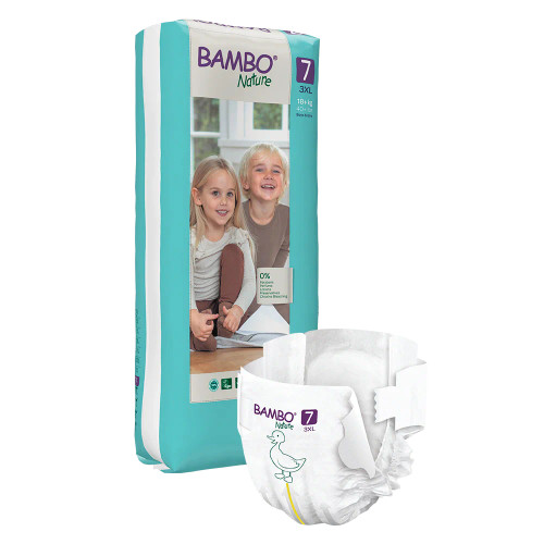 Bambo Nature Nappies - Size 7 (18+kg/40+lbs) 40 Pack **Buy 3 + Save 10%**