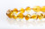 Children’s honey baroque Baltic amber anklet or bracelet side view