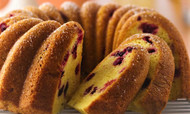 Cranberry Orange Olive Oil Chiffon Cake