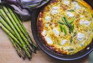 Asparagus, Ham & Gruyere Frittata