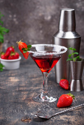 Strawberry Balsamic Martini