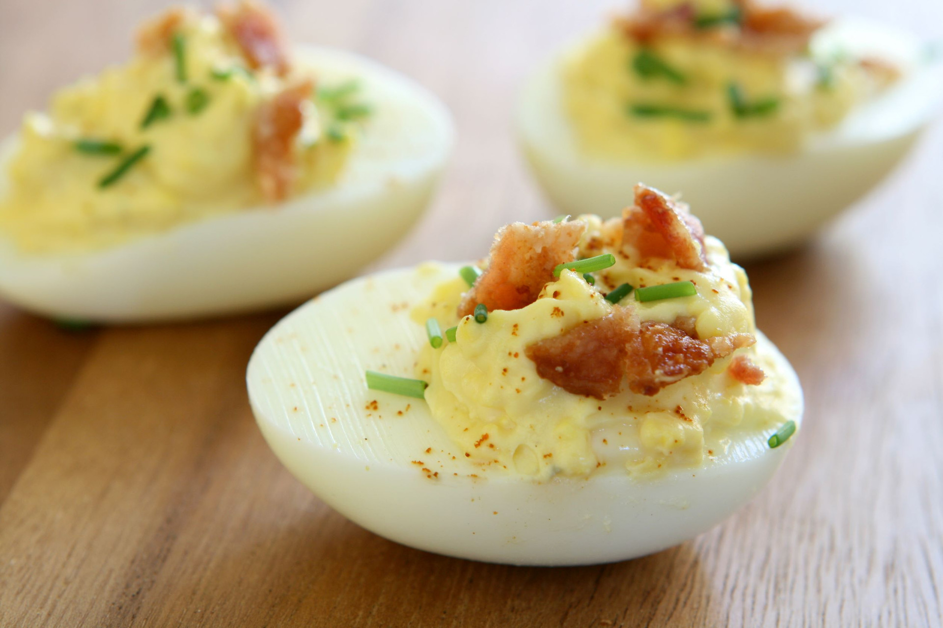 Olive Wood Smoked Deviled Eggs Con' Olio Oils & Vinegars