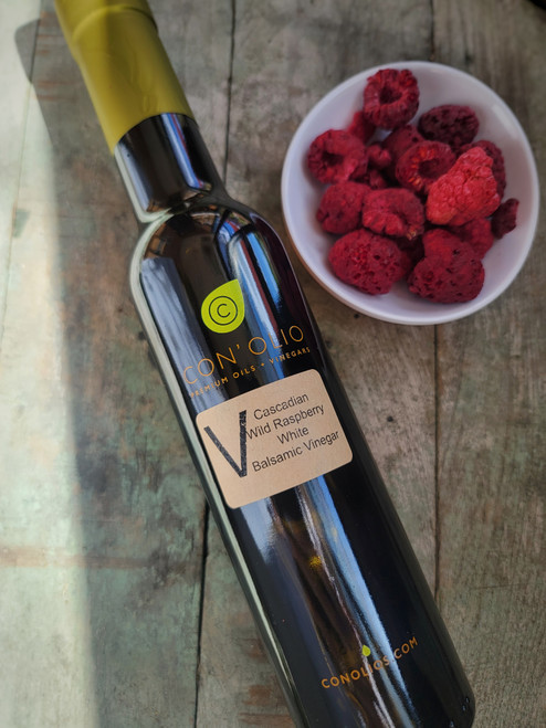 Barrel Aged Cascadian Wild Raspberry White Balsamic Vinegar Barrel Aged Cascadian Wild Raspberry White Balsamic Vinegar