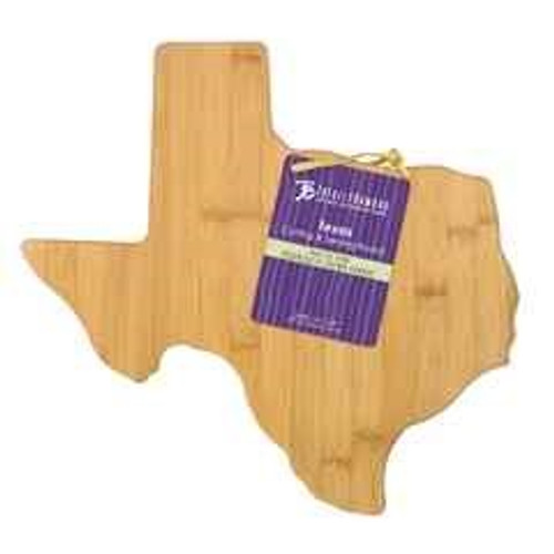 Texas Shaped Bamboo Cutting Board