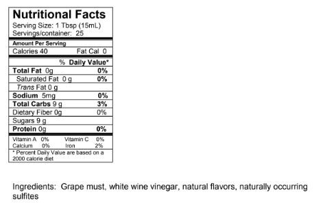 Cara Cara Orange/Vanilla Balsamic Vinegar Con' Olio Oils & Vinegars