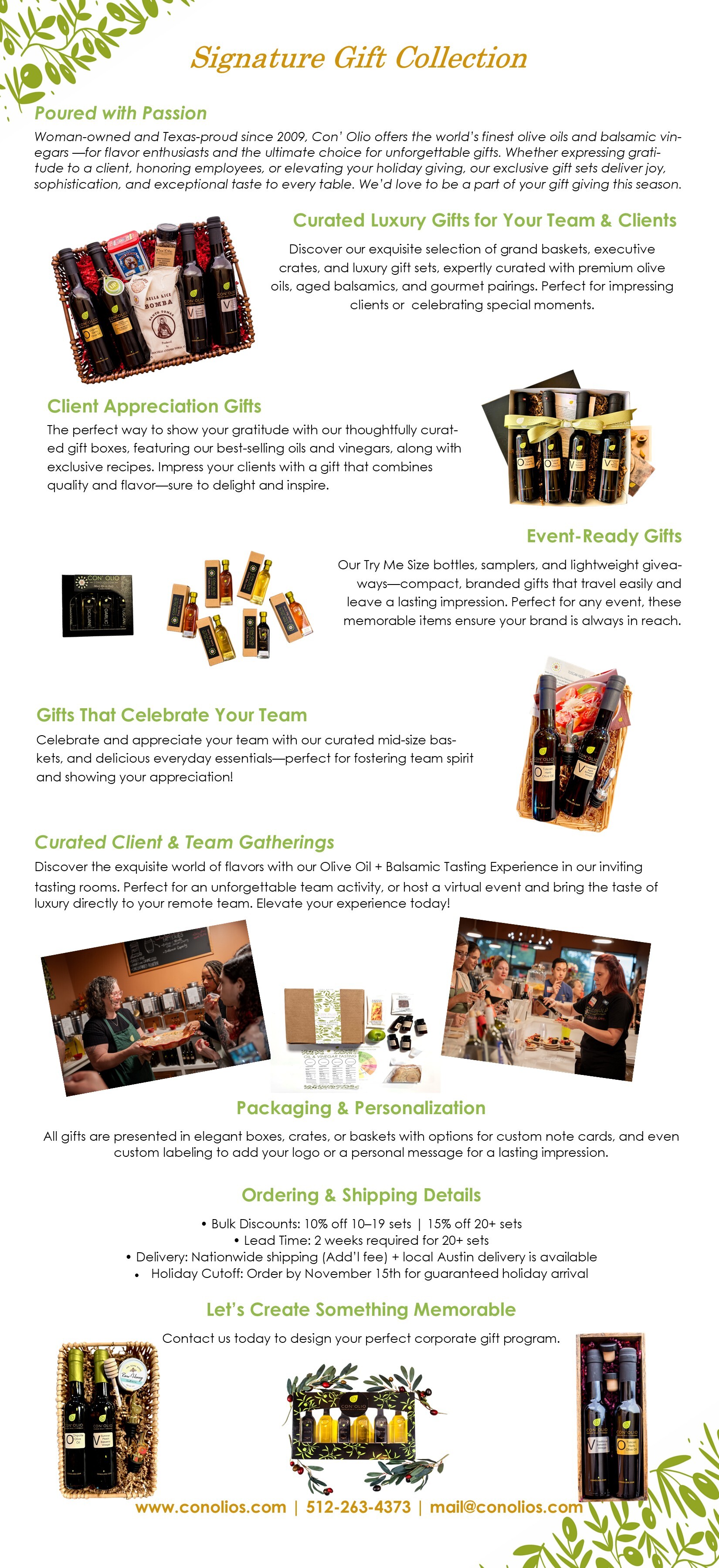 Corporate Olive Oil Gifts | Gourmet Client Gifts