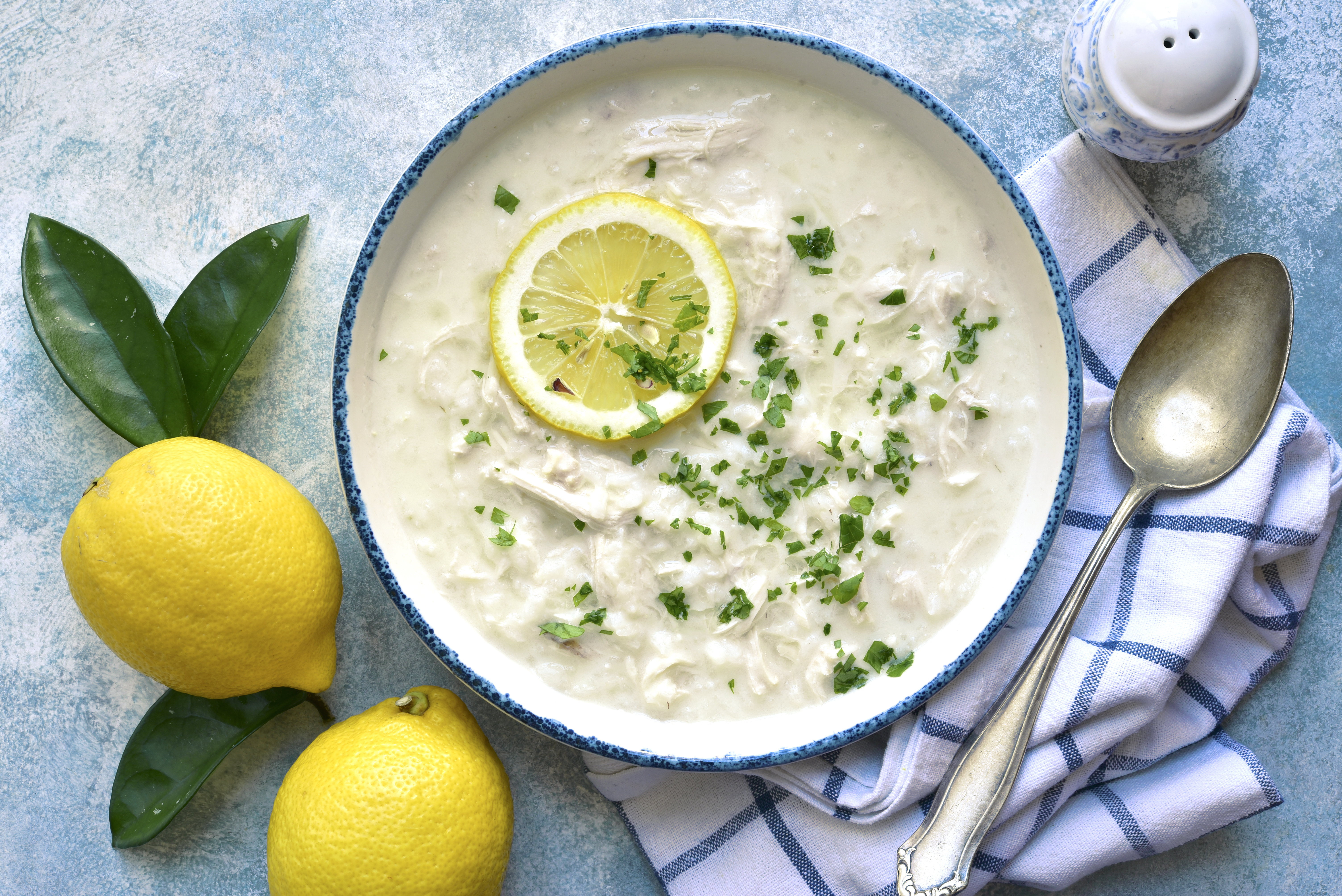 New Recipe-Avgolemono Soup with Baklouti Green Chili Olive Oil