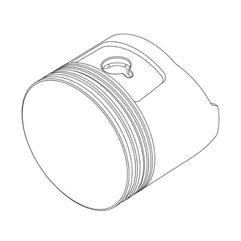 13103ZE7020 Piston (Os 0.50) Honda Genuine OEM Part