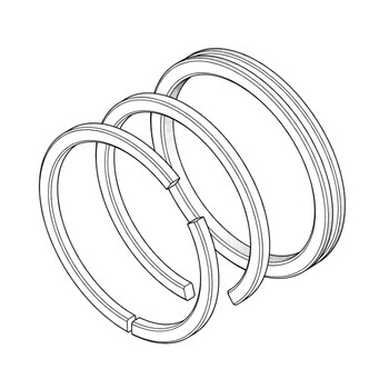 13012Z1F800 Ring Set (Os 0.50) Honda Genuine OEM Part