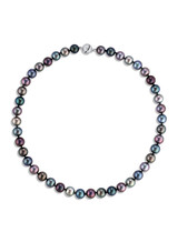 Tahitian Multicolor Round 9x10mm Pearl Necklace