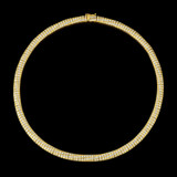 18K Spiral Pavé Diamond Tornado Necklace