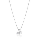 14KWG Diamond Bezel Charm Pendant-1